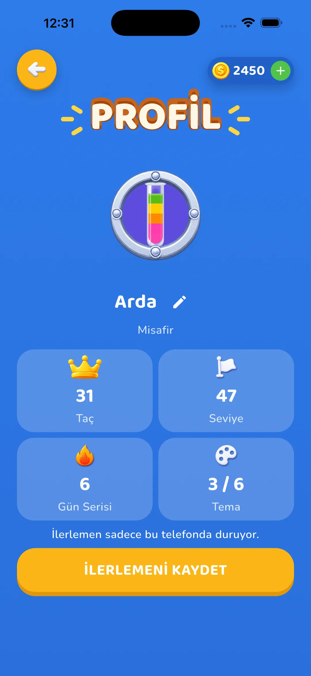 Profile and account