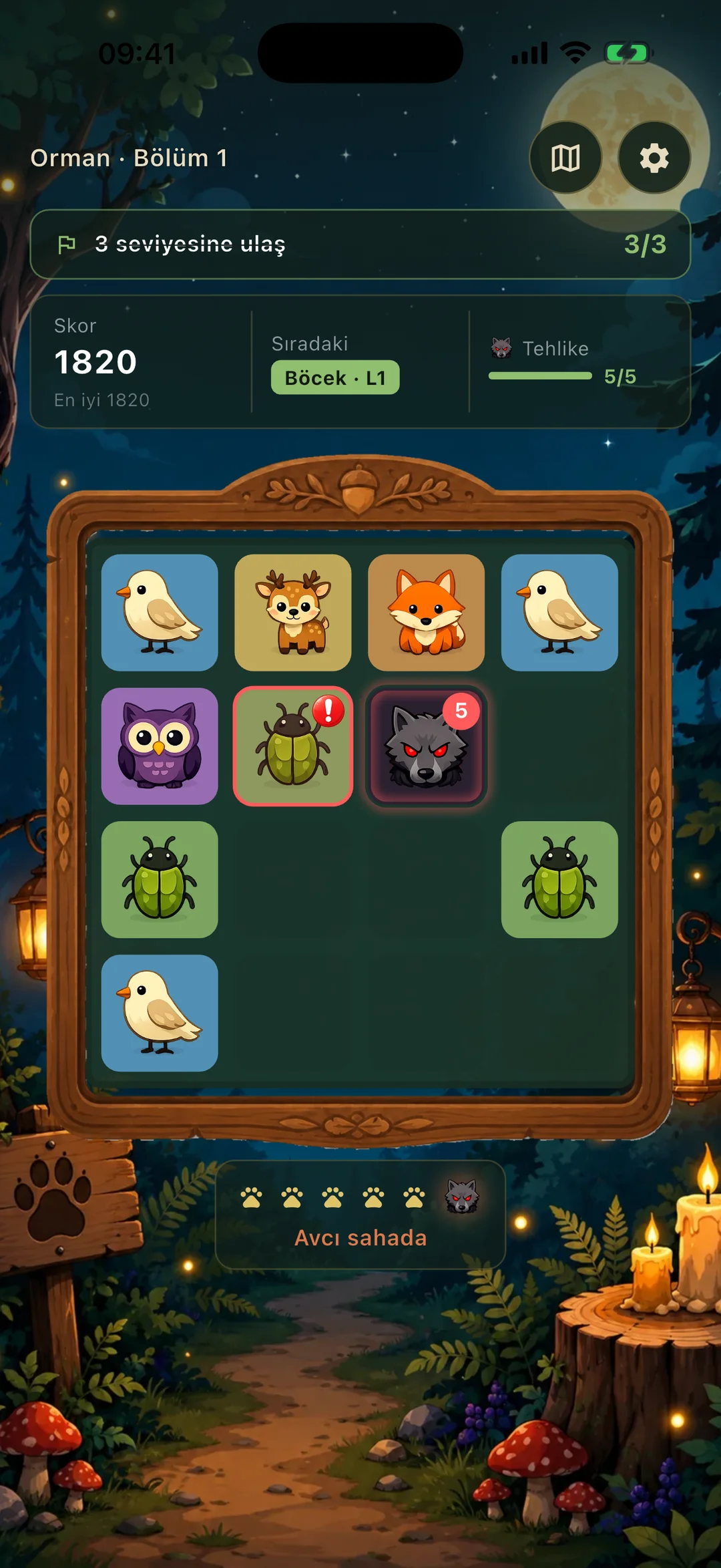Night Forest threat moment